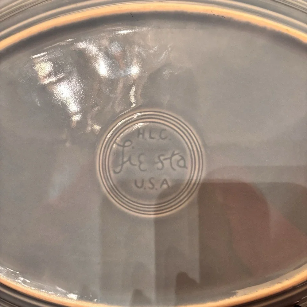 Vintage Fiesta HLC USA Oval Serving Platter Light‎ Blue Fiestaware 13